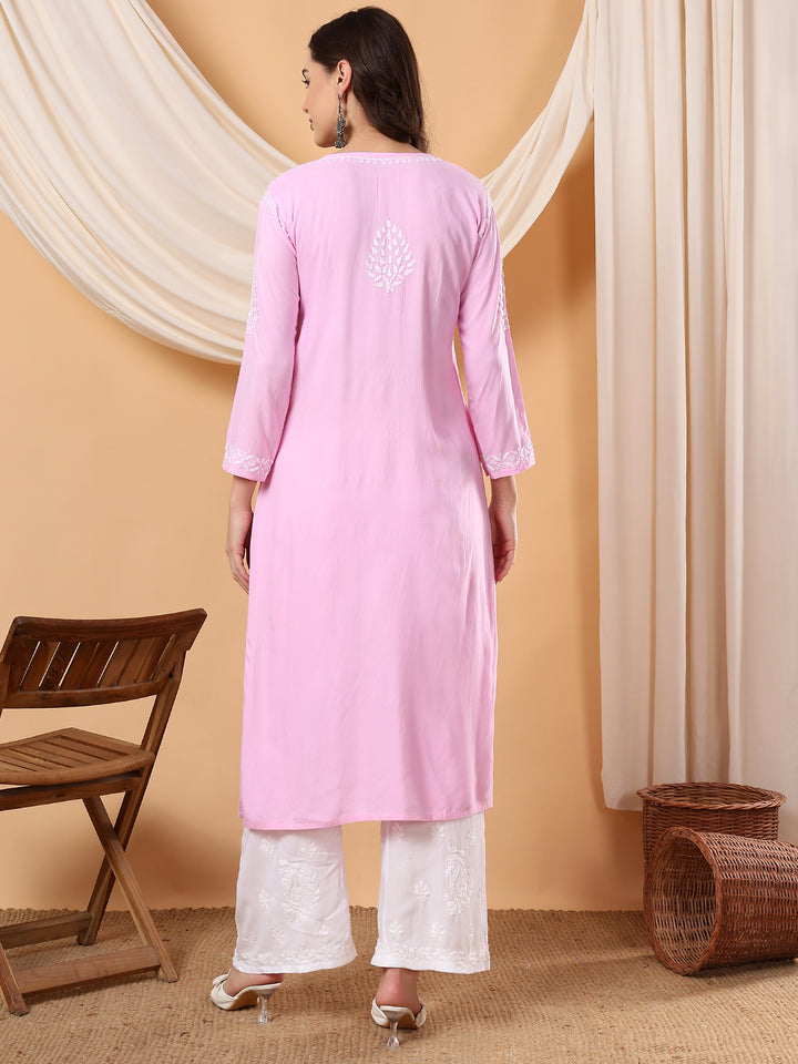 Neha Chikankari Rayon Straight Kurta