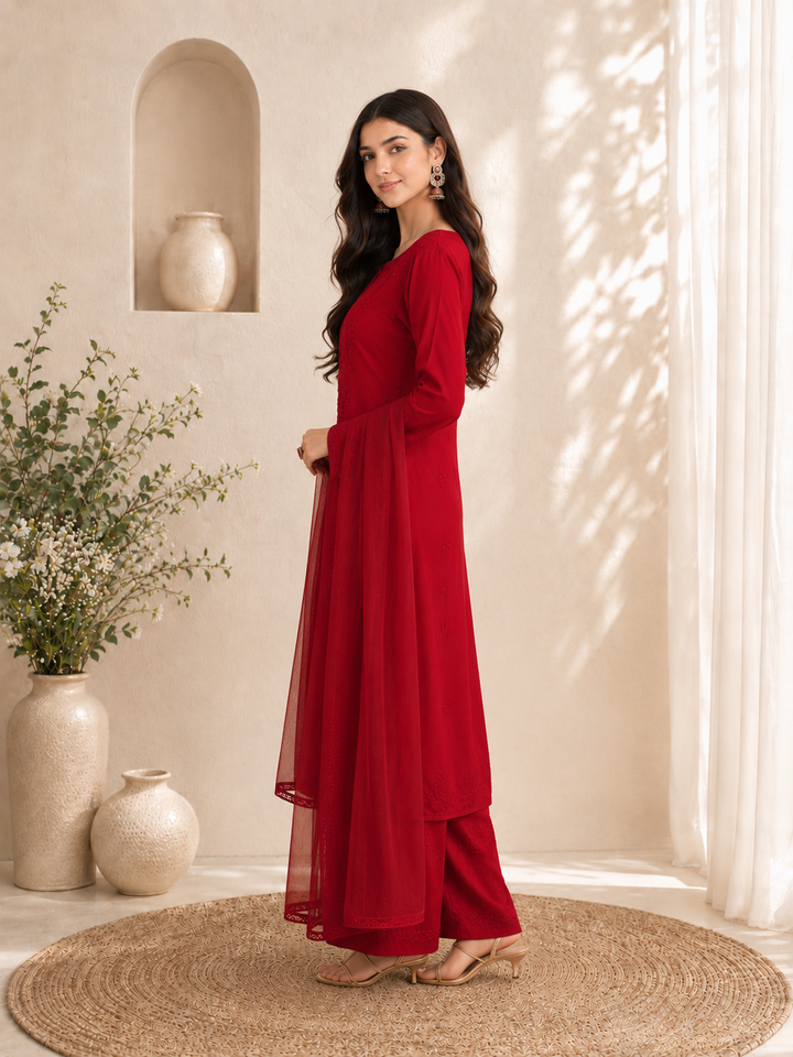Seher Chikankari Rayon Co-ord Set