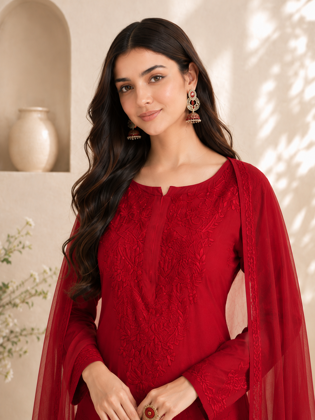 Seher Chikankari Rayon Co-ord Set