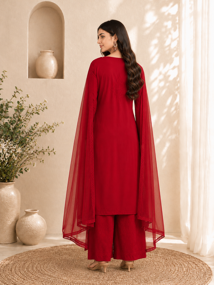 Seher Chikankari Rayon Co-ord Set