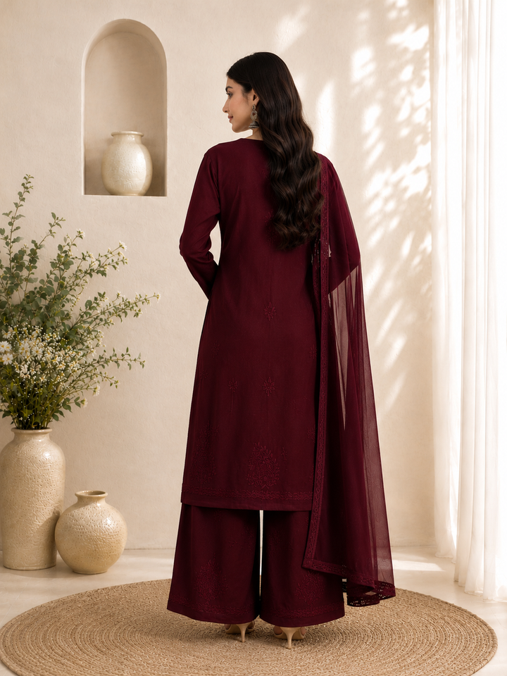 Seher Chikankari Rayon Co-ord Set