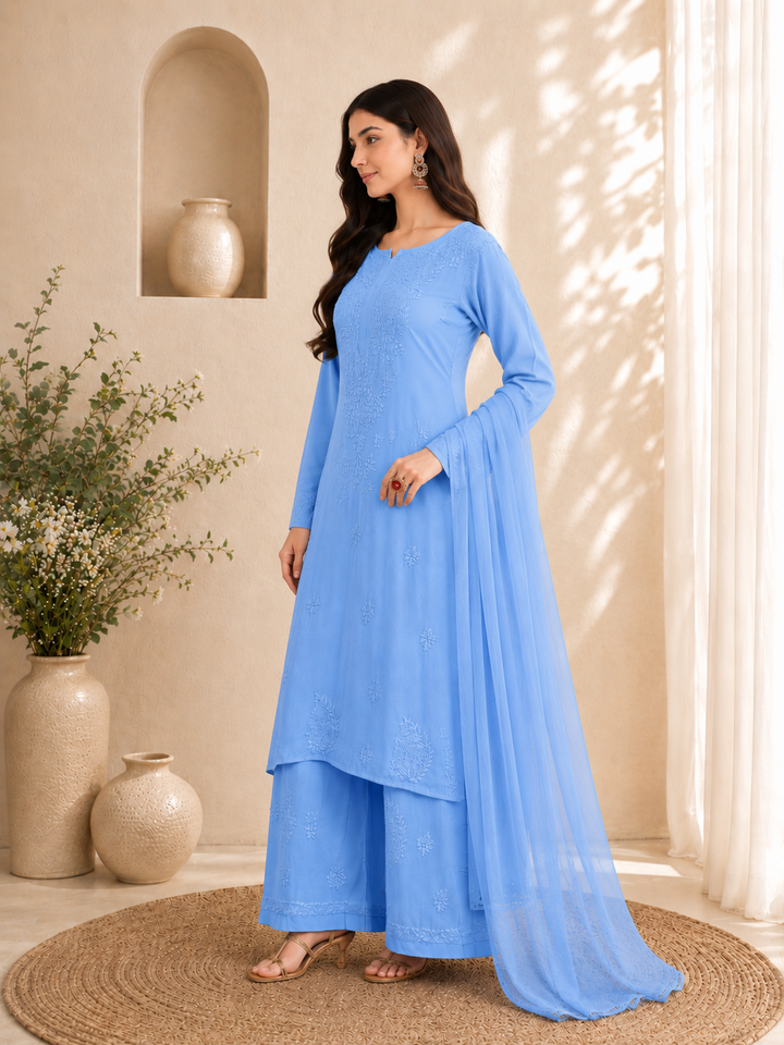 Seher Chikankari Rayon Co-ord Set