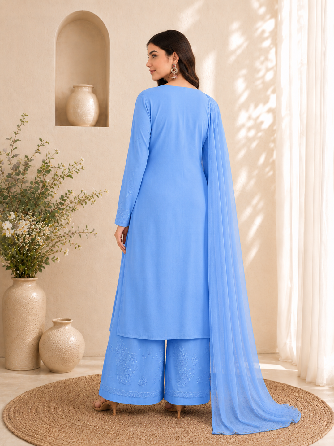 Seher Chikankari Rayon Co-ord Set