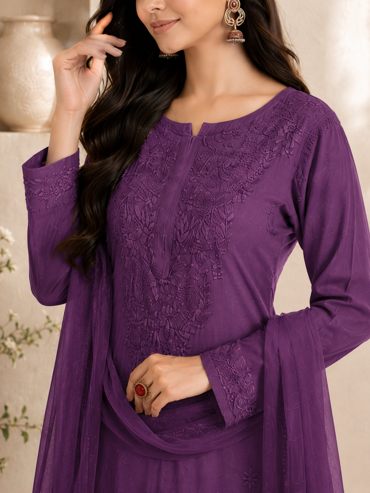 Seher Chikankari Rayon Co-ord Set