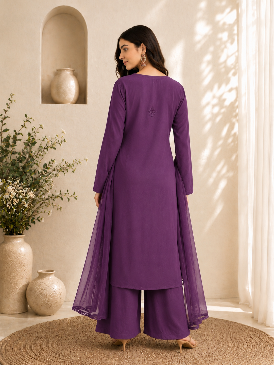 Seher Chikankari Rayon Co-ord Set