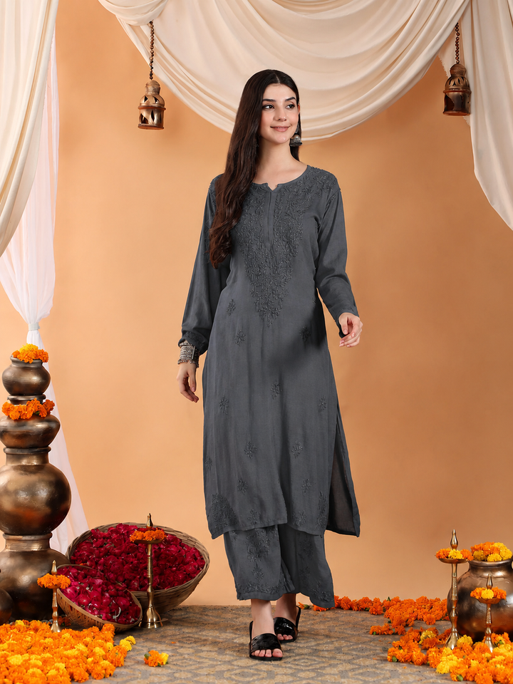 Mohini Chikankari Rayon Co-ord Set