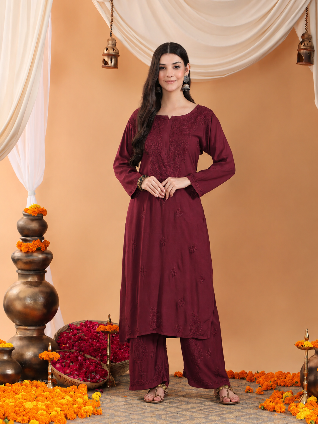 Mohini Chikankari Rayon Co-ord Set