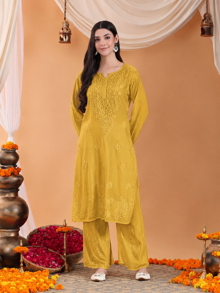 Mohini Chikankari Rayon Co-ord Set