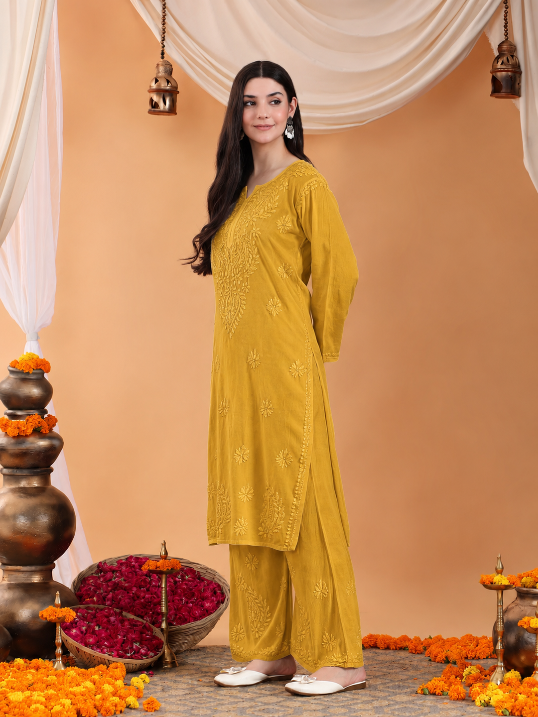 Mohini Chikankari Rayon Co-ord Set