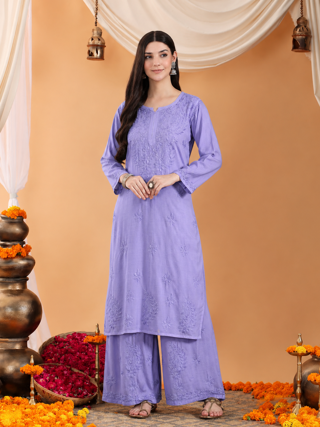 Mohini Chikankari Rayon Co-ord Set