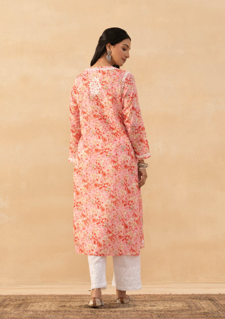 Amaira Mulmul Chikankari Straight Kurta