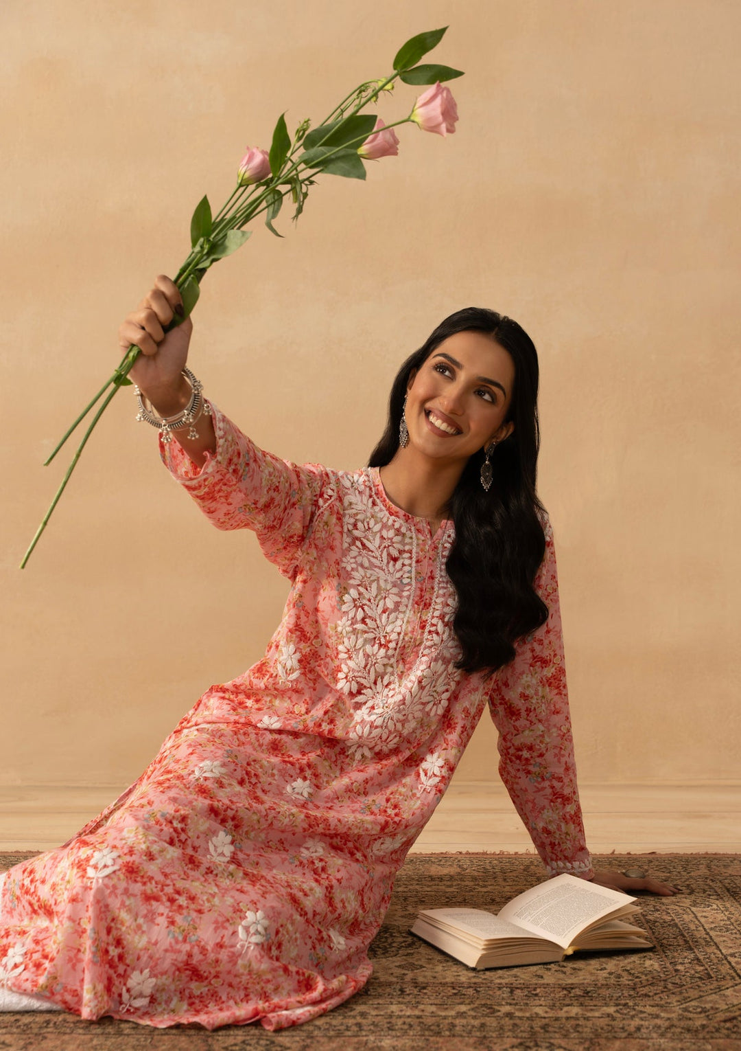 Amaira Mulmul Chikankari Straight Kurta