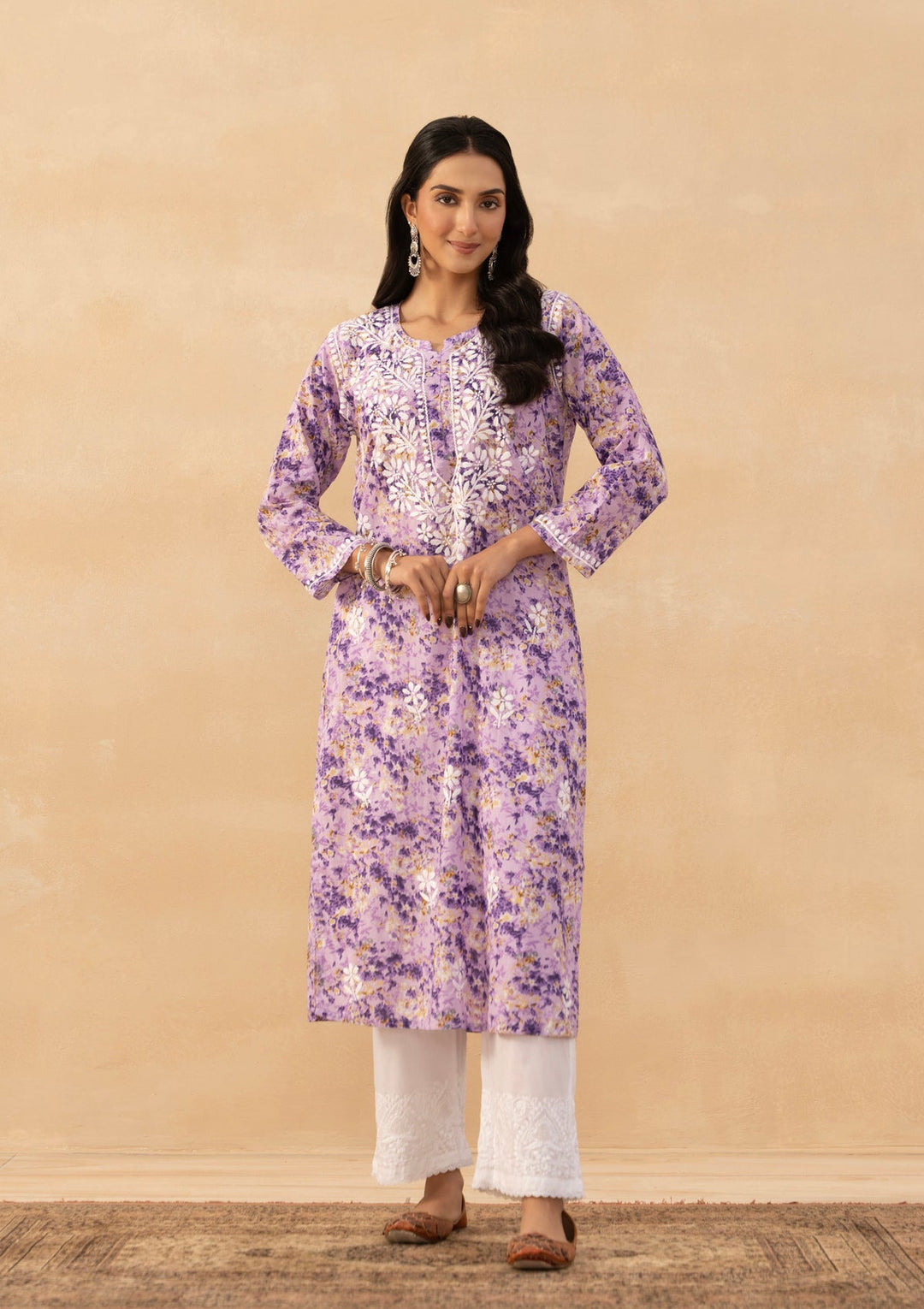 Amaira Mulmul Chikankari Straight Kurta