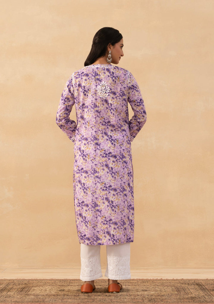 Amaira Mulmul Chikankari Straight Kurta