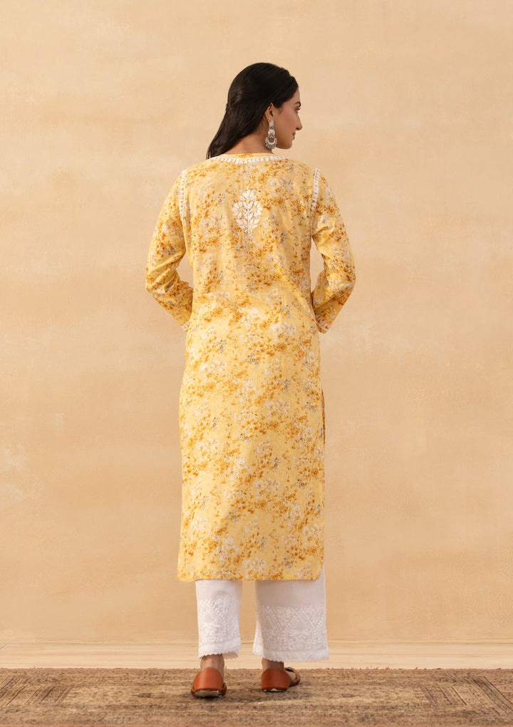 Amaira Mulmul Chikankari Straight Kurta