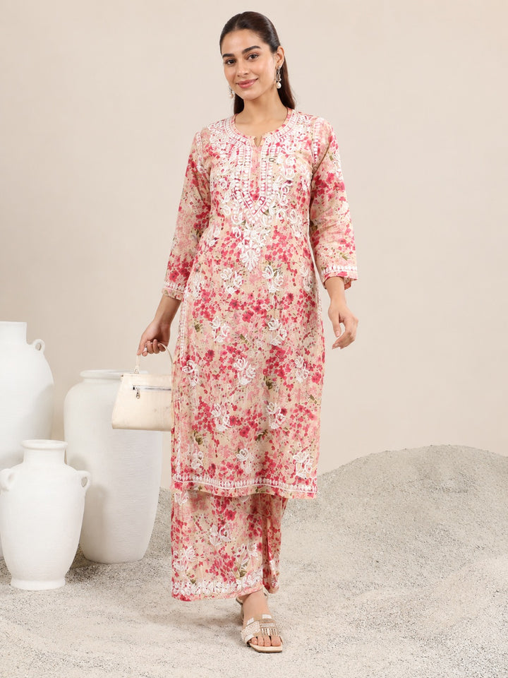 Manvi Mulmul Chikankari Printed Co-ord Set