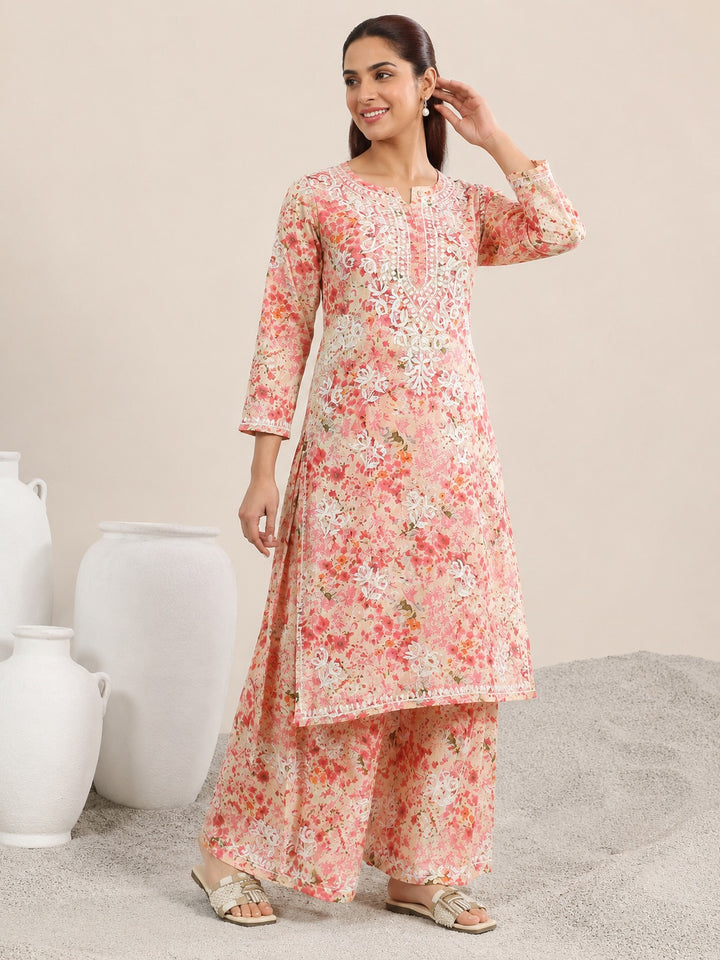 Manvi Mulmul Chikankari Printed Co-ord Set