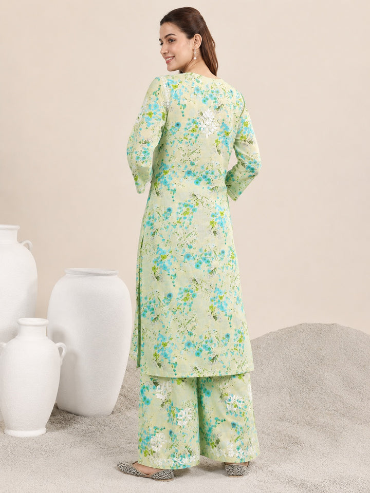 Manvi Mulmul Chikankari Printed Co-ord Set