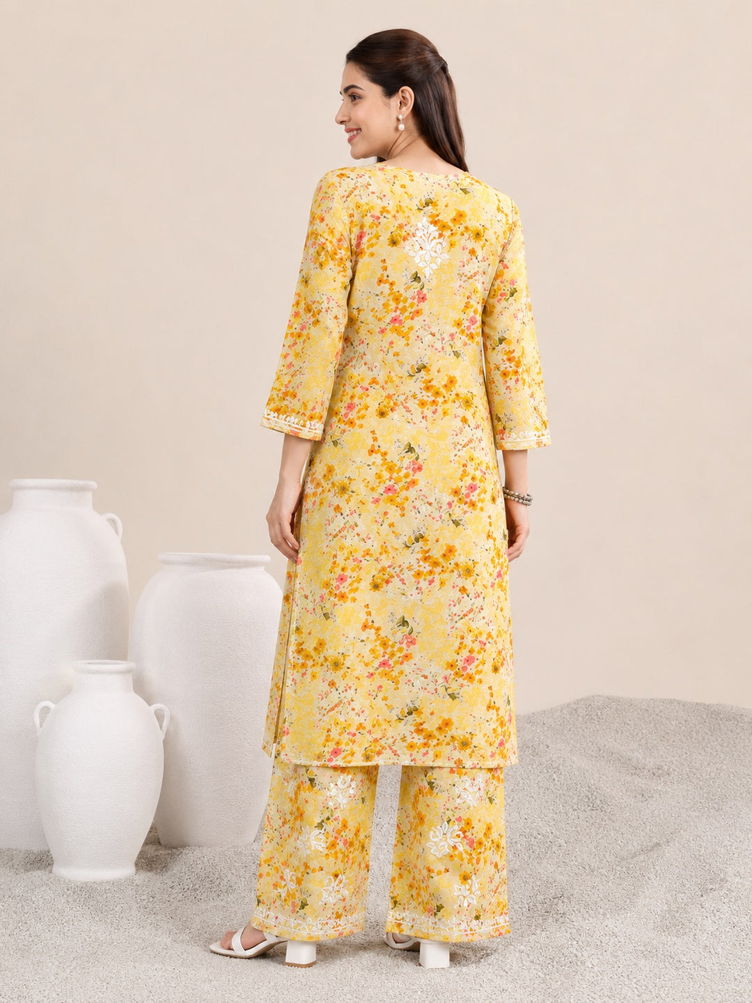Manvi Mulmul Chikankari Printed Co-ord Set