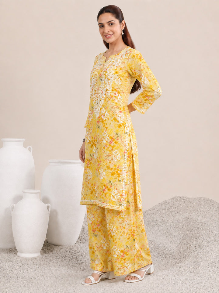 Manvi Mulmul Chikankari Printed Co-ord Set