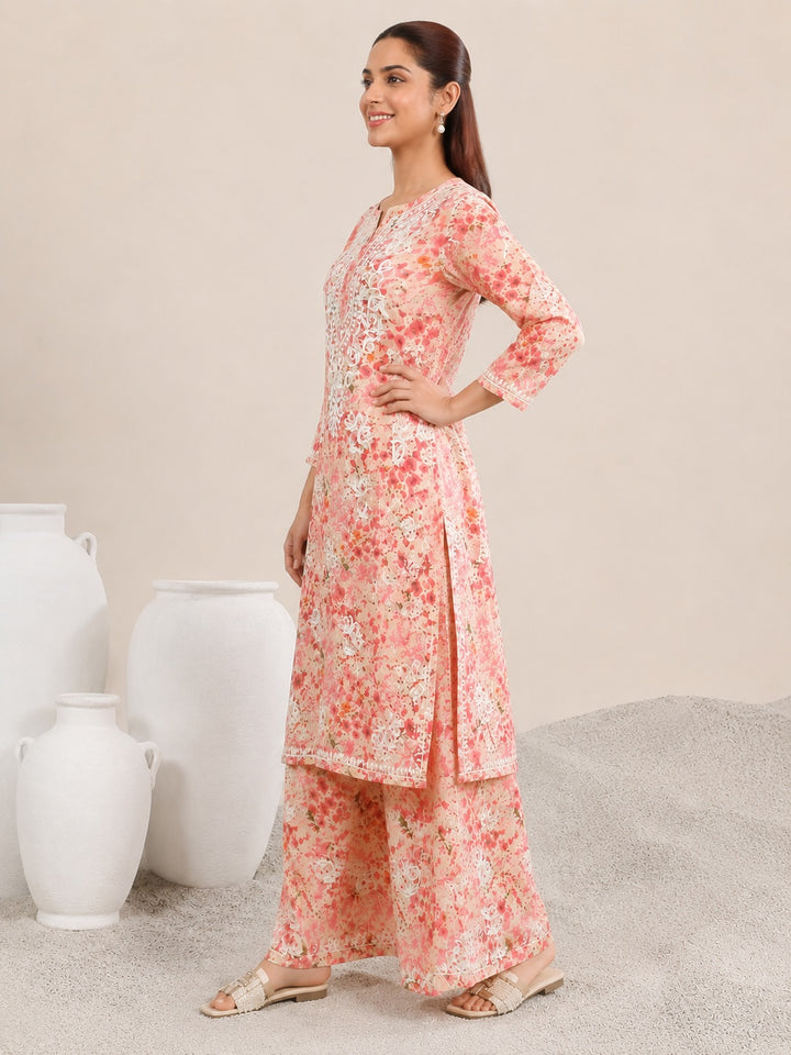 Manvi Mulmul Chikankari Printed Co-ord Set