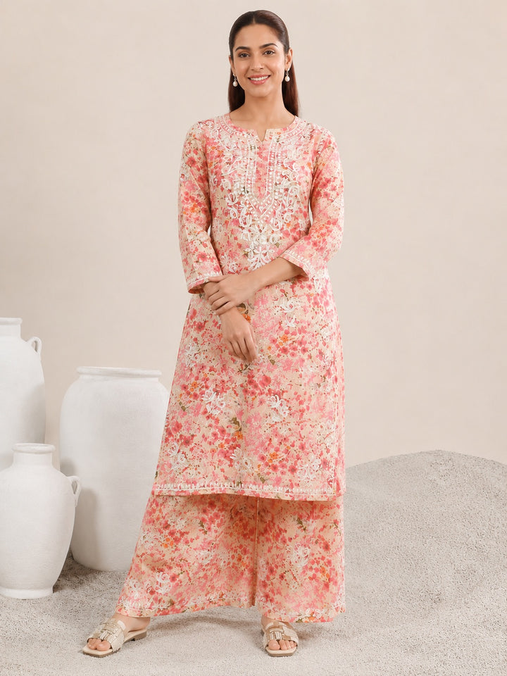 Manvi Mulmul Chikankari Printed Co-ord Set