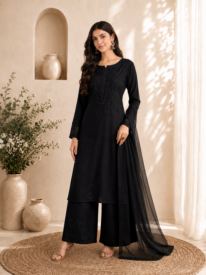 Seher Chikankari Rayon Co-ord Set