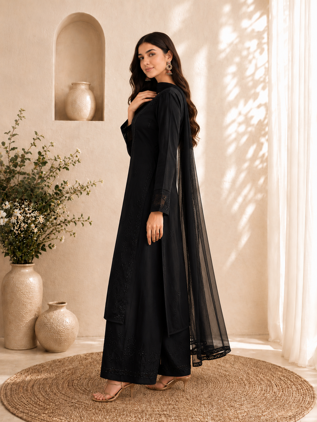 Seher Chikankari Rayon Co-ord Set