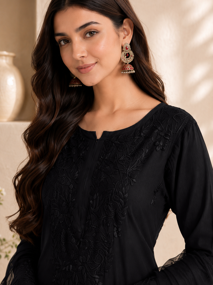 Seher Chikankari Rayon Co-ord Set