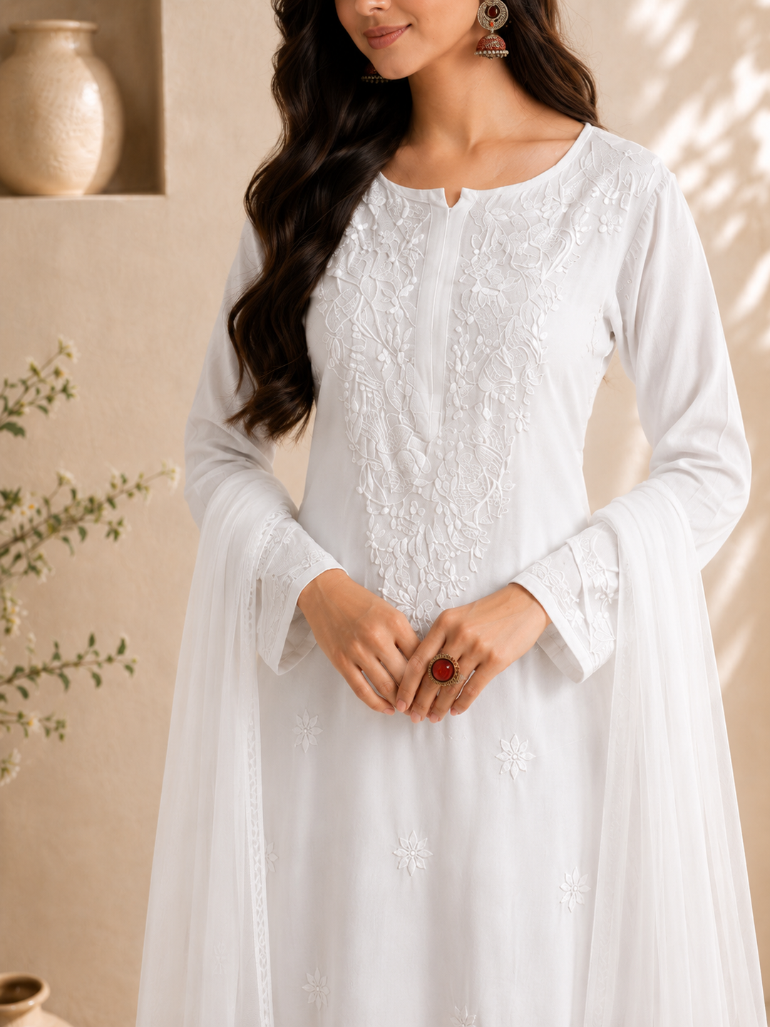 Seher Chikankari Rayon Co-ord Set