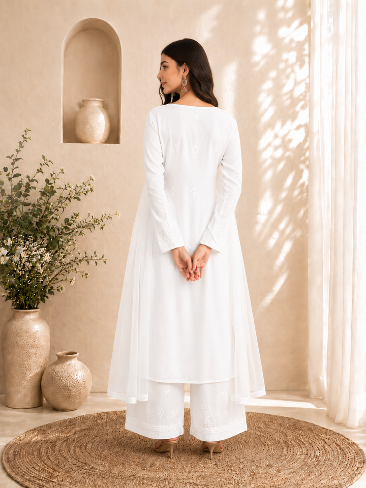 Seher Chikankari Rayon Co-ord Set