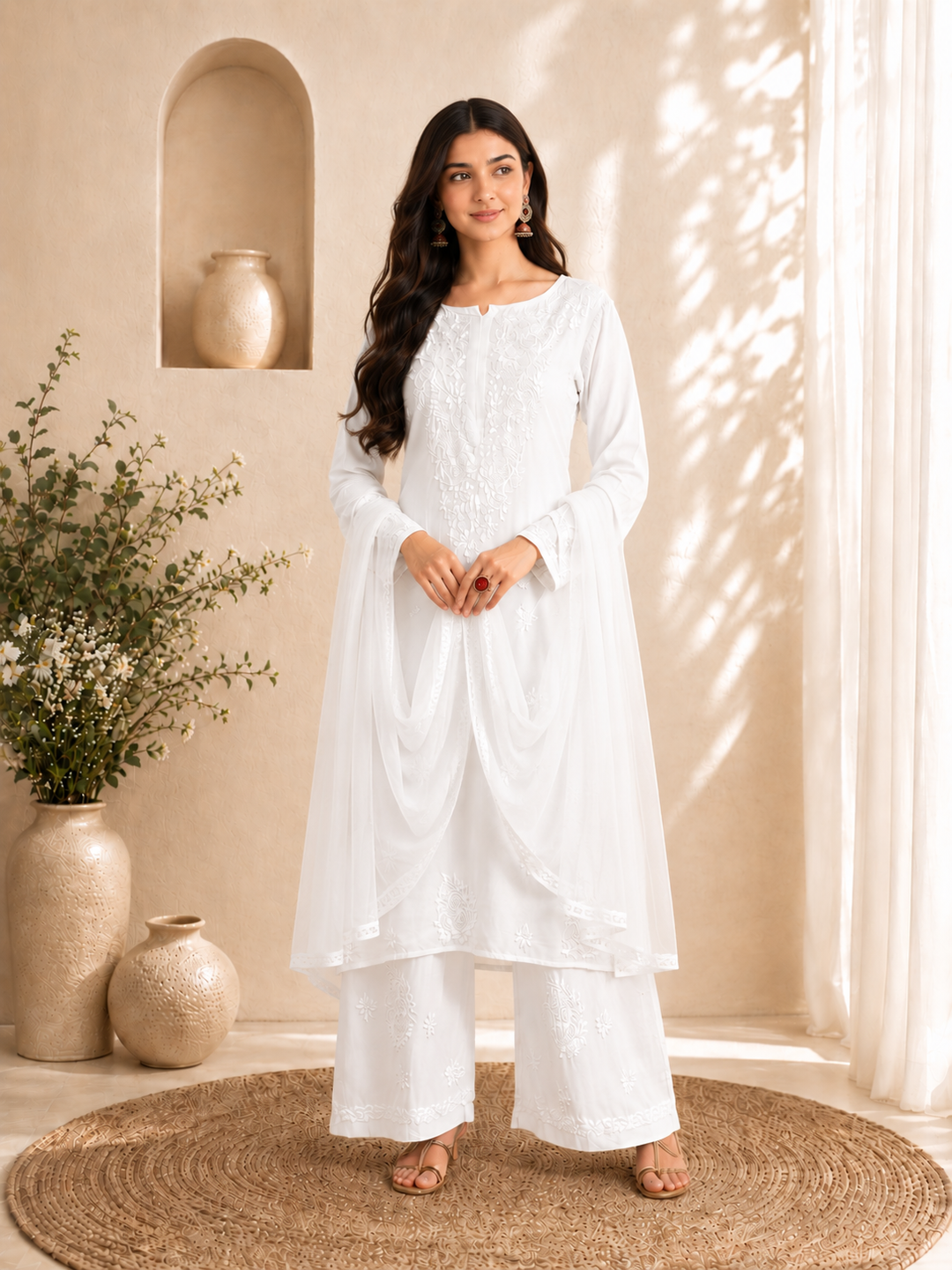 Seher Chikankari Rayon Co-ord Set