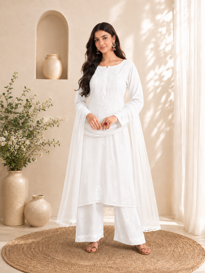 Seher Chikankari Rayon Co-ord Set