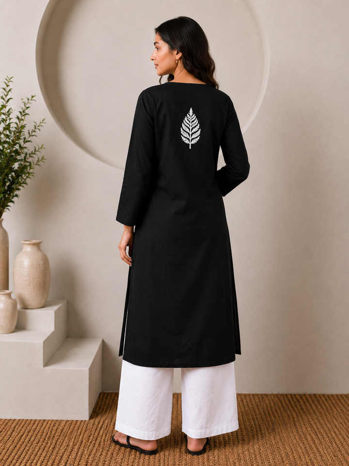 Parul Cotton Chikankari Straight Kurta