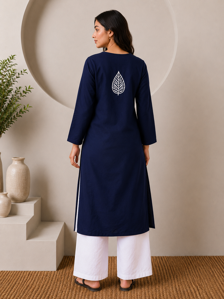 Parul Cotton Chikankari Straight Kurta