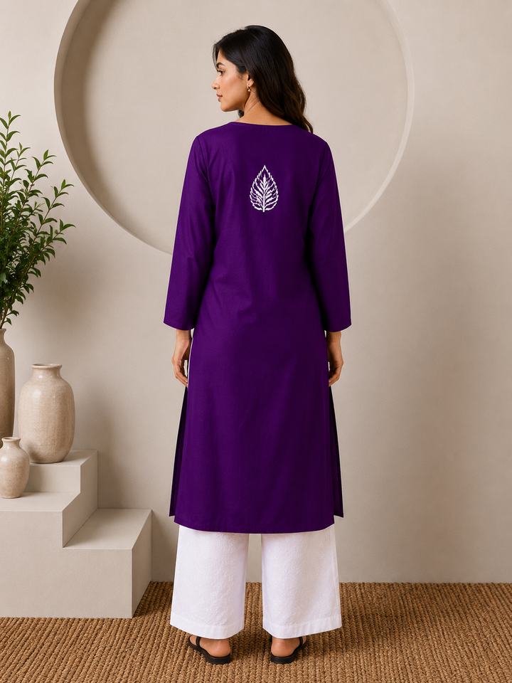 Parul Cotton Chikankari Straight Kurta