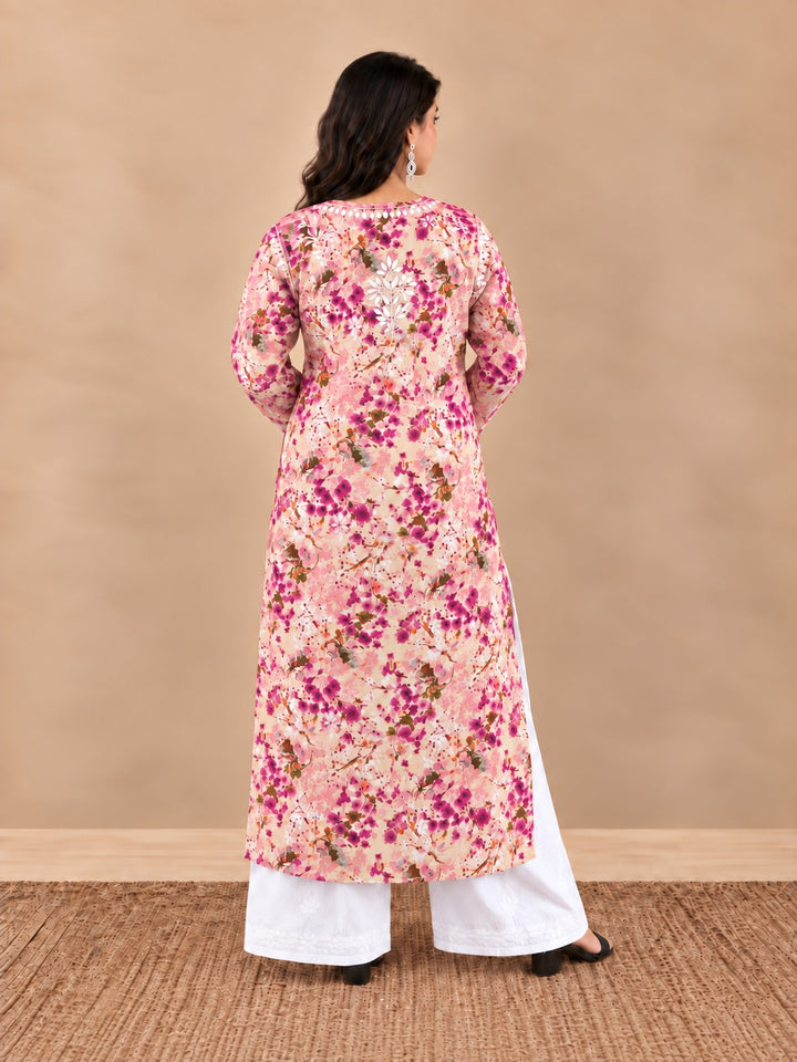 Zehra Mulmul Chikankari Straight Kurta