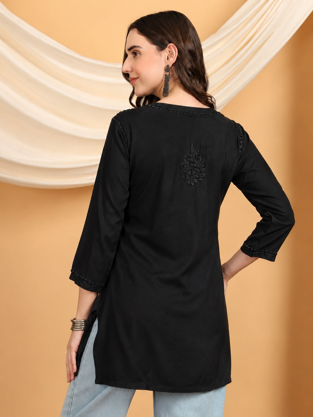 Akira Chikankari Rayon Short Kurti