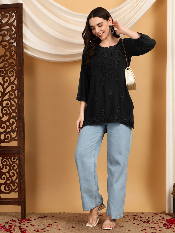 Akira Chikankari Rayon Short Kurti