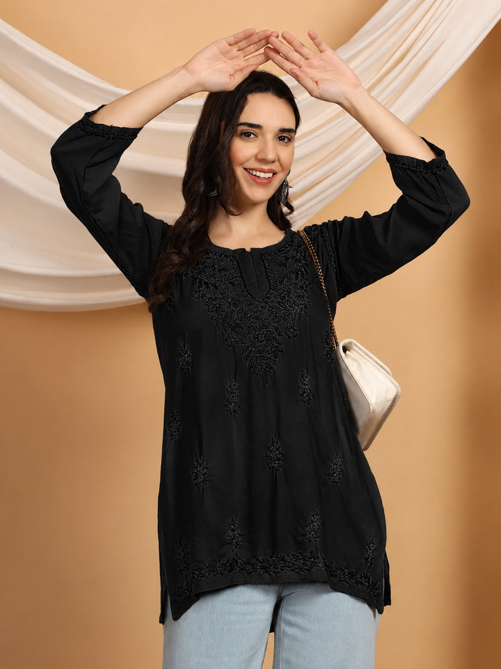 Akira Chikankari Rayon Short Kurti