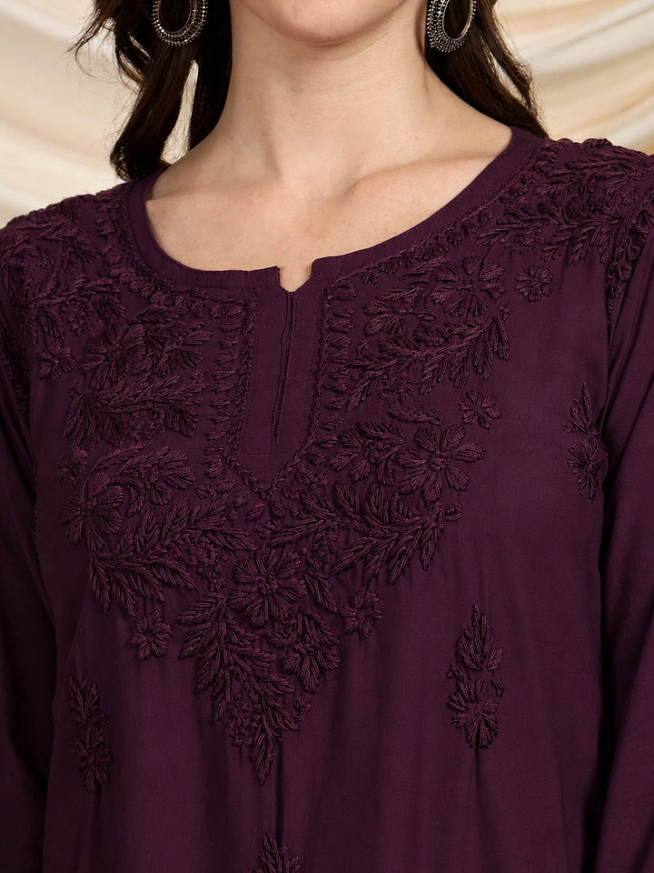 Akira Chikankari Rayon Short Kurti
