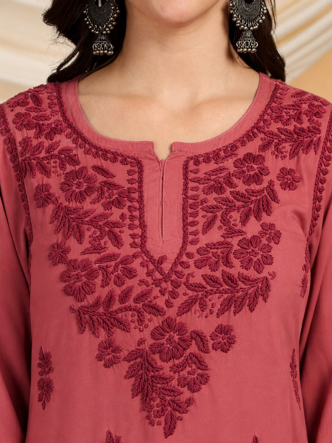 Akira Chikankari Rayon Short Kurti
