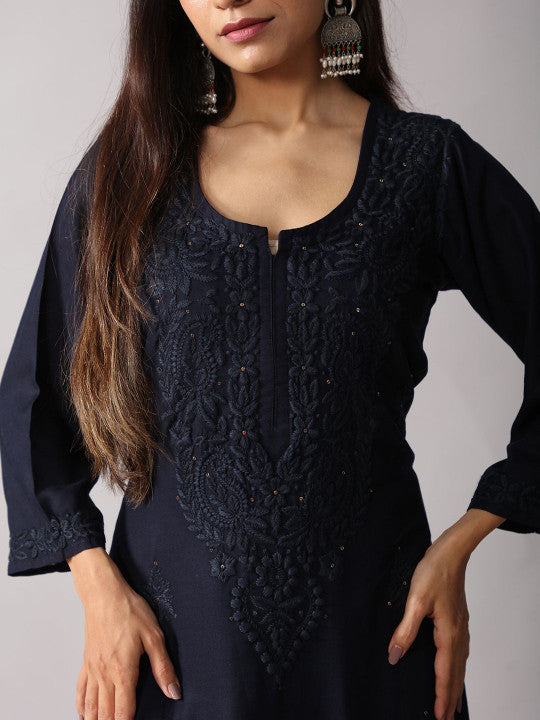 Avika Rayon Chikankari Mukaish Co-ord Set