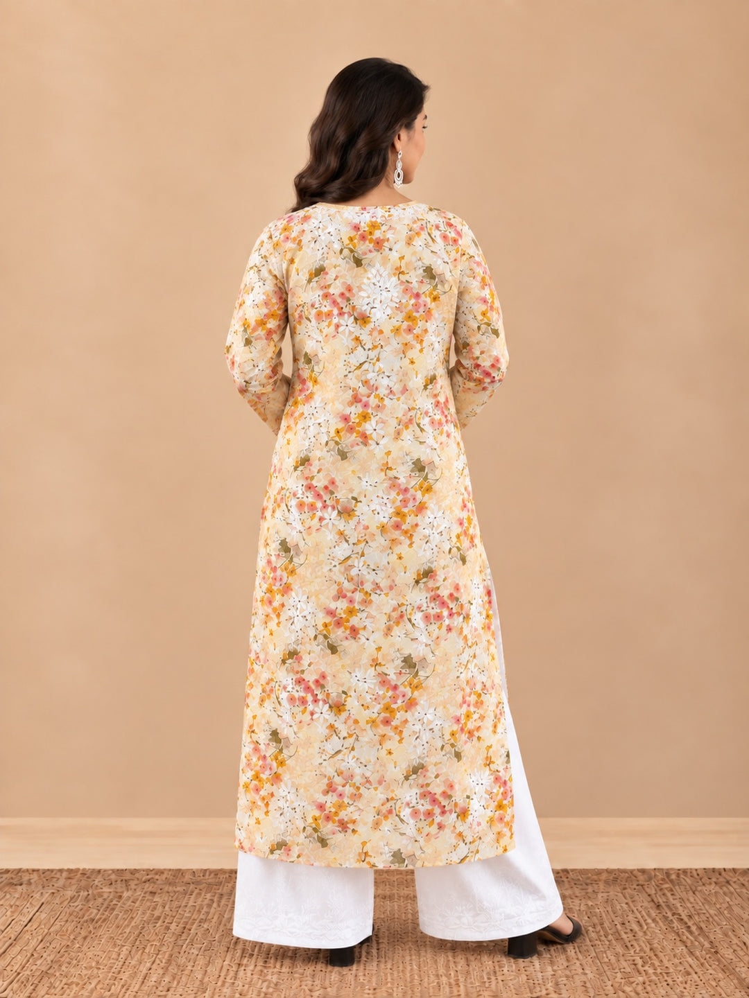 Zehra Mulmul Chikankari Straight Kurta