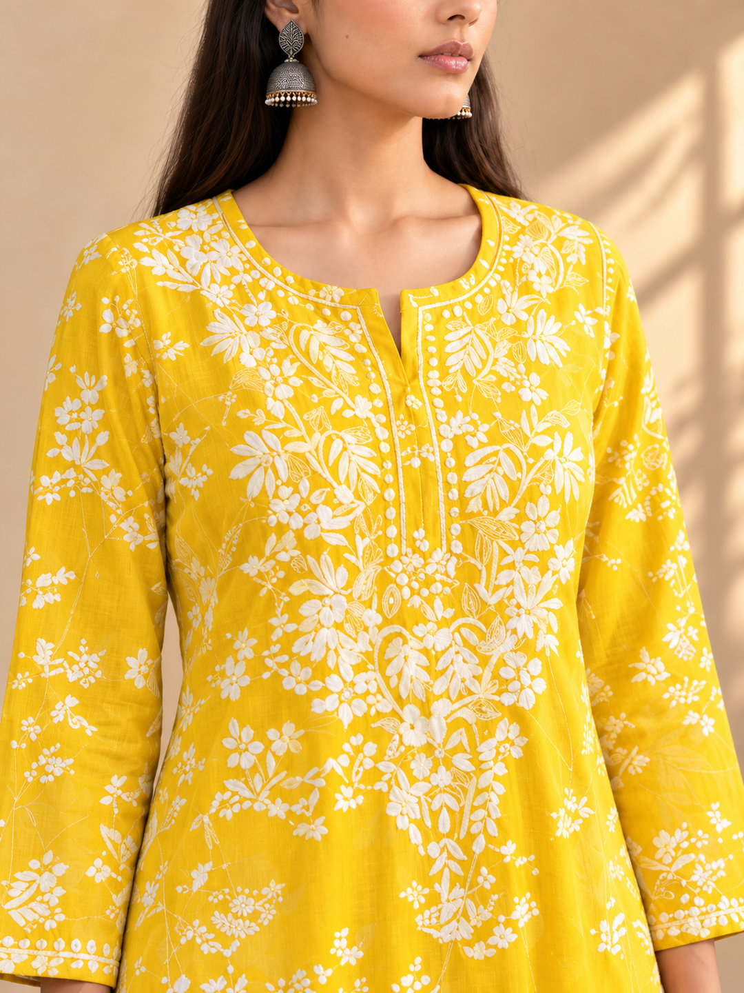 Zainab Chikankari Mulmul Straight Kurta