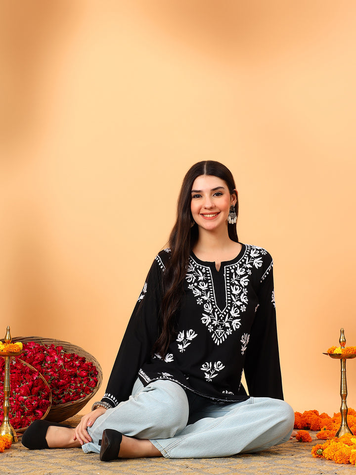 Alaya Modal Chikankari Short Kurti