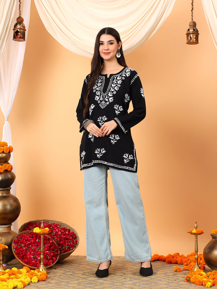 Alaya Modal Chikankari Short Kurti