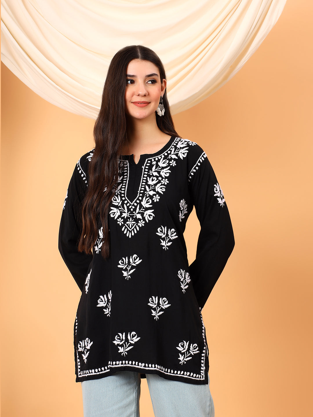 Alaya Modal Chikankari Short Kurti