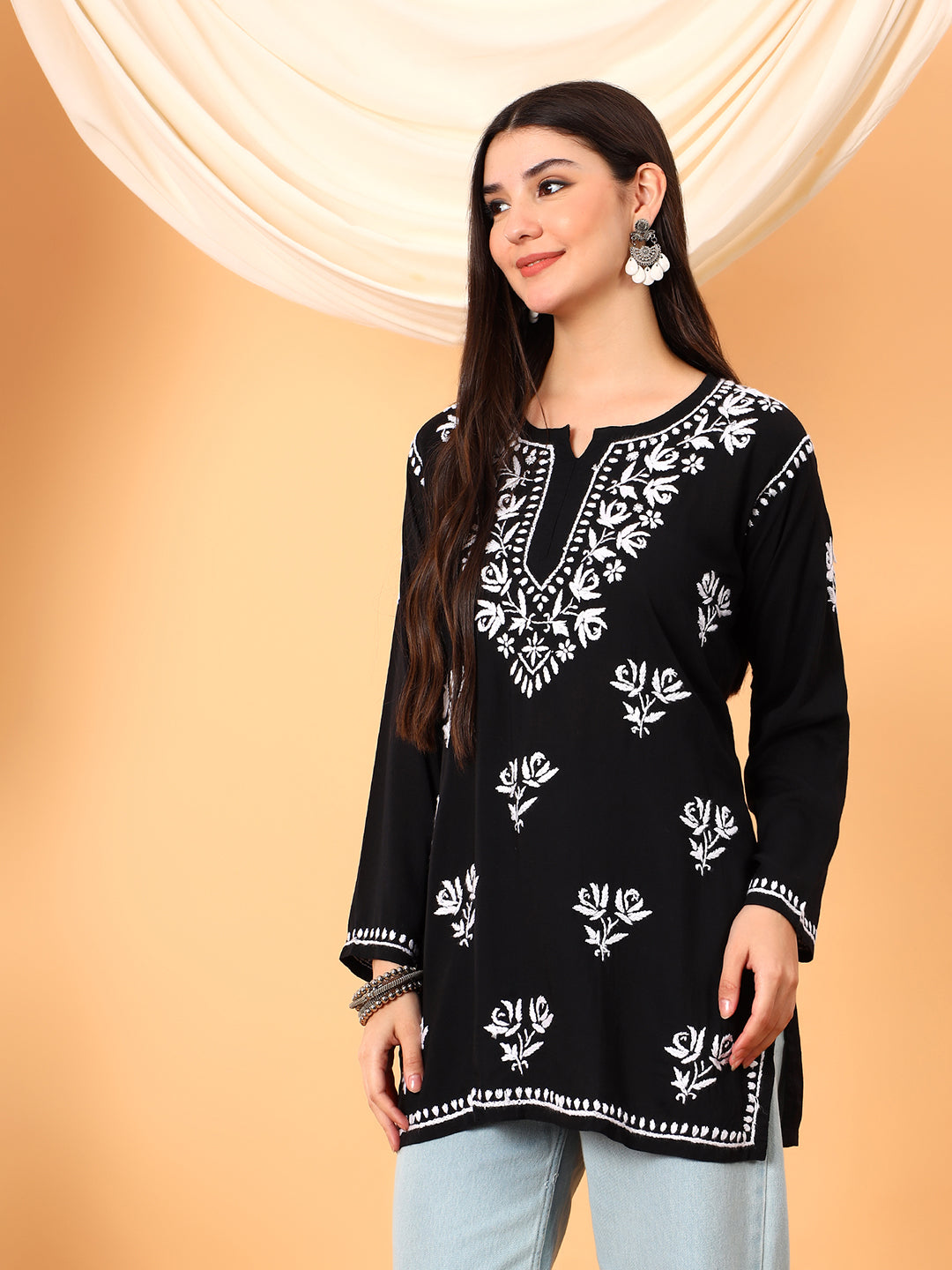 Alaya Modal Chikankari Short Kurti