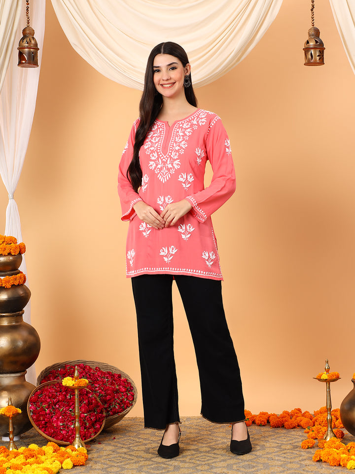 Alaya Modal Chikankari Short Kurti